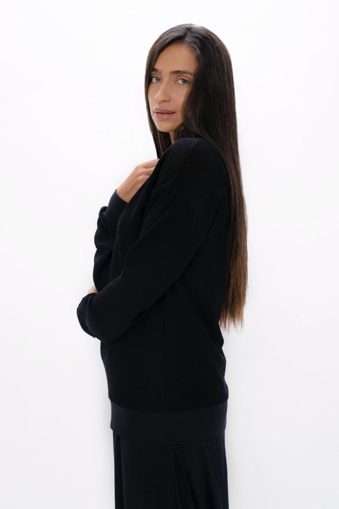 Philly - Cosy Sweater - Black Sand
