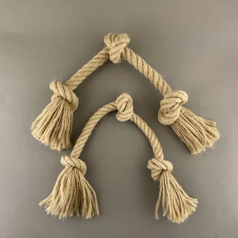 Hemp Rope Dog Toy Tripple Knot