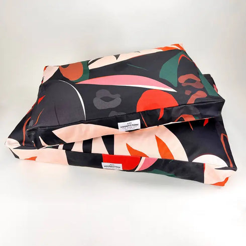 Denim & Upcycled Latex Dog Bed