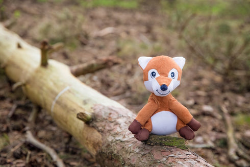 100% Recycled Plastic Plush Fox Dog Toy