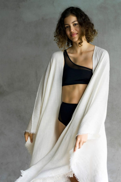 Bay Kimono Cotton & Viscose Blend